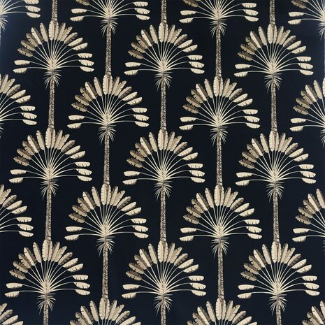 DUTCH WALLCOVERINGS Behang Palm Palace zwart en goudkleurig 5050192921725 2