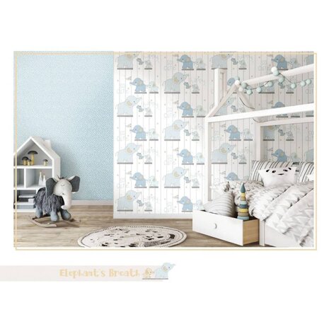 Noordwand Behang Mondo baby Little Dots blauw en wit 8022560130272 1