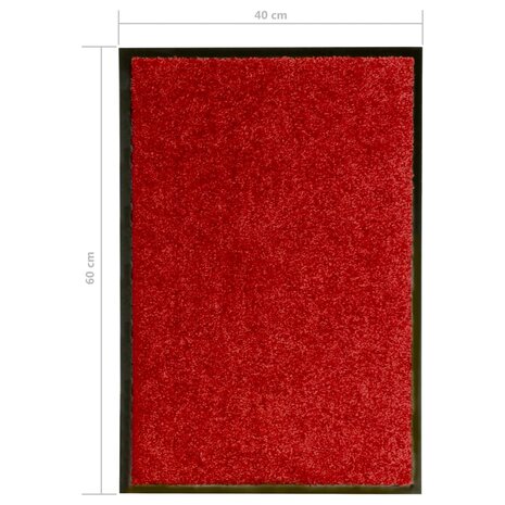 Deurmat wasbaar 40x60 cm rood 8720286064733 6