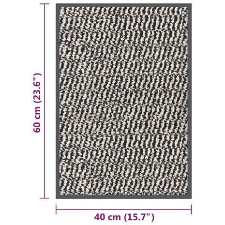 Deurmat getuft 40x60 cm lichtbruin 8720286333426 5