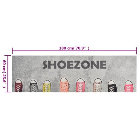 Keukenmat wasbaar shoezone-print 60x180 cm fluweel 8720845917838 5