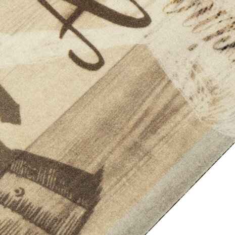 Keukenmat wasbaar koffieprint 60x180 cm fluweel bruin 8721012918559 3