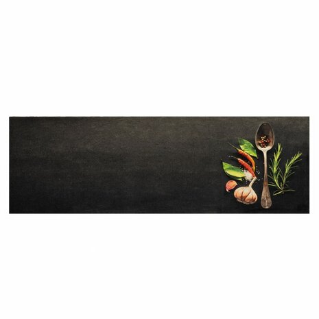 Keukenmat wasbaar kruidenprint 60x180 cm fluweel 8721012918887 2