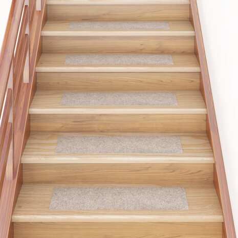 15 st Trapmatten zelfklevend rechthoekig 76x20 cm crèmekleurig 8720286512654 1