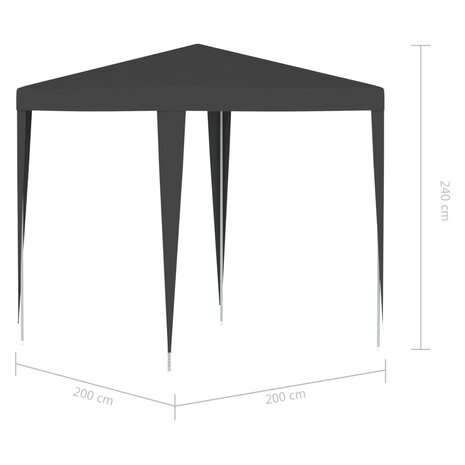 Partytent professioneel 2x2 m antraciet 8719883767499 6