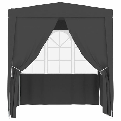 Partytent met wanden professioneel 90 g/m² 2,5x2,5 m antraciet 8719883767765 2
