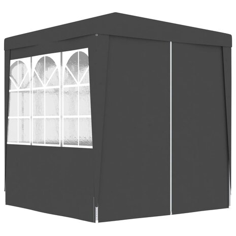Partytent met wanden professioneel 90 g/m² 2,5x2,5 m antraciet 8719883767765 4