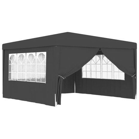 Partytent met zijwanden professioneel 90 g/m² 4x4 m antraciet 8719883767789 2