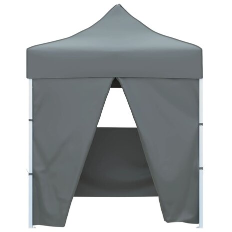 Partytent met 4 zijwanden inklapbaar 2x2 m staal antraciet 8719883800370 2
