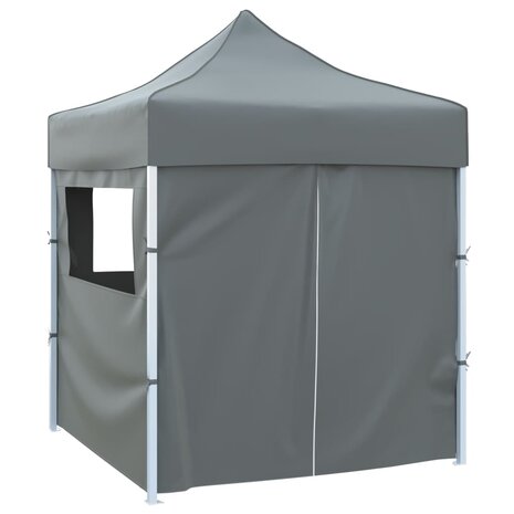 Partytent met 4 zijwanden inklapbaar 2x2 m staal antraciet 8719883800370 3