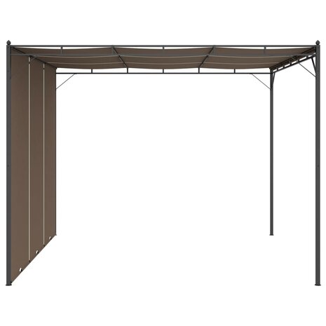 Tuinprieel met zijgordijn 3x3x2,25 m taupe 8720286106822 4