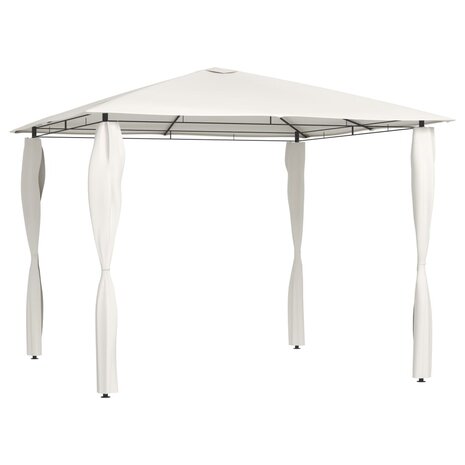 Prieel met paalhoezen 160 g/m² 3x3x2,6 m crèmekleurig 8720286184400 1