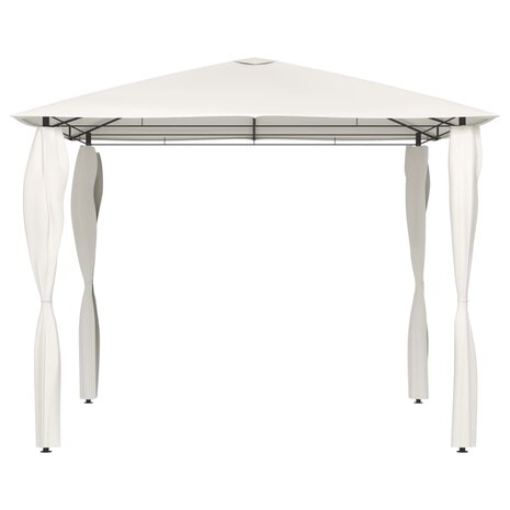 Prieel met paalhoezen 160 g/m² 3x3x2,6 m crèmekleurig 8720286184400 2