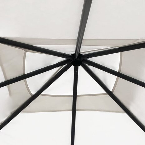 Prieel met paalhoezen 160 g/m² 3x3x2,6 m crèmekleurig 8720286184400 3