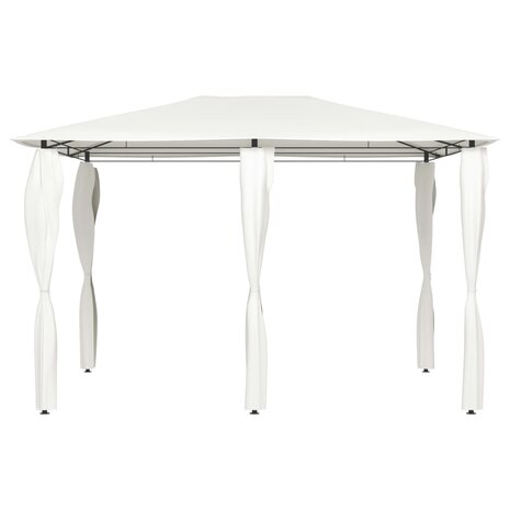 Prieel met paalhoezen 160 g/m² 3x4x2,6 m crèmekleurig 8720286184462 2