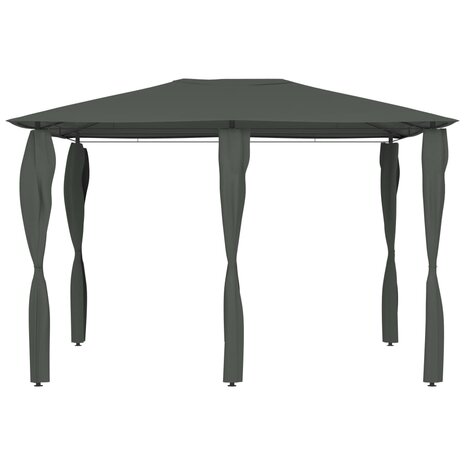 Prieel met paalhoezen 160 g/m² 3x4x2,6 m antracietkleurig 8720286184486 2