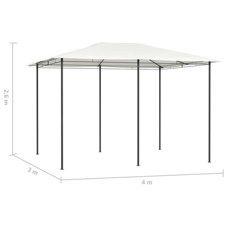 Prieel 160 g/m² 3x4x2,6 m crèmekleurig 8720286184493 4