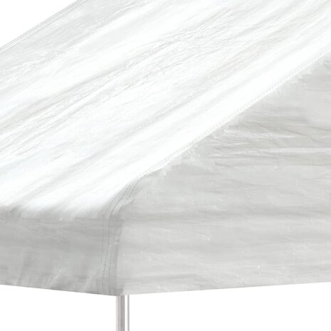 Prieel met dak 8,92x2,28x2,69 m polyetheen wit 8720845751630 4