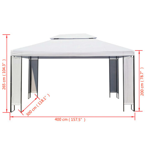 Prieel 3x4 m wit 8718475507772 5