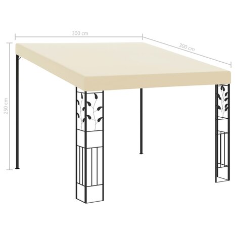 Wandprieel 3x3x2,5 m crème 8719883771212 6