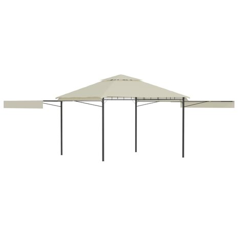 Prieel met uitschuifbare daken 180 g/m² 3x3x2,75 m crème 8719883771274 1