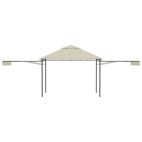 Prieel met uitschuifbare daken 180 g/m² 3x3x2,75 m crème 8719883771274 4