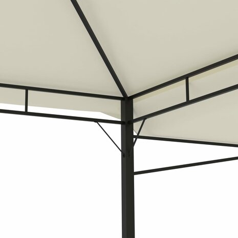 Prieel met uitschuifbare daken 180 g/m² 3x3x2,75 m crème 8719883771274 7
