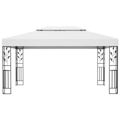 Prieel met dubbel dak 3x4 m wit 8719883771373 3