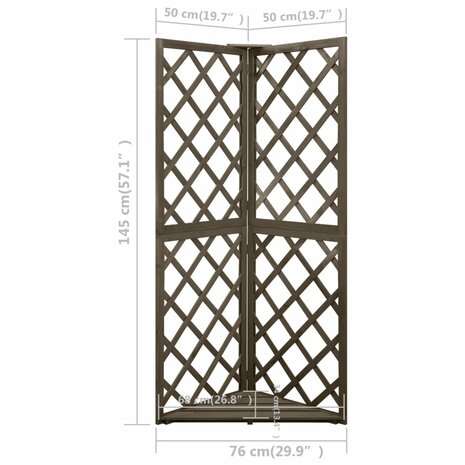 Latwerk hoekmodel 50x50x145 cm massief vurenhout 8720286432242 7