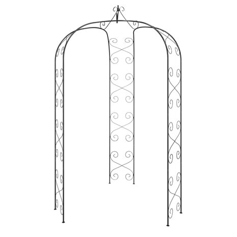 Tuinboog Ø180x255 cm staal zwart 8720845670375 2