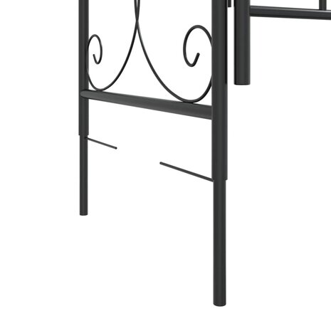 Tuinboog met poort 108x45x235 cm staal zwart 8720845670382 9