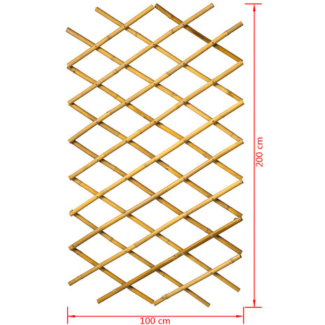 Nature Latwerk voor tuin 100x200 cm bamboe 6040722 8711338407226 7