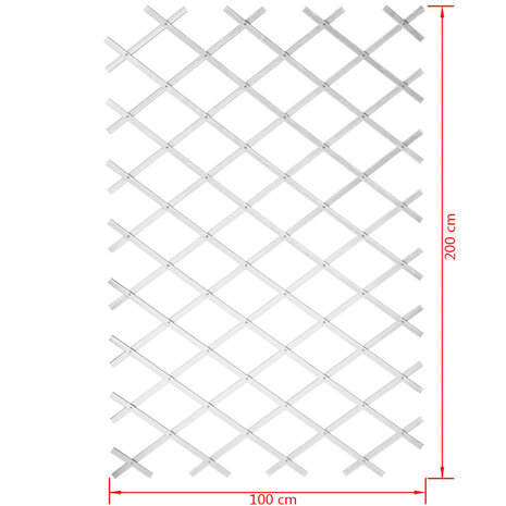 Nature Tuinlatwerk 100x200 cm PVC wit 6040703 8711338407035 6