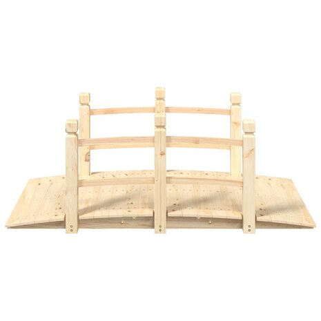 Tuinbrug met leuningen 150x67x56 cm massief vurenhout 8720845754716 3