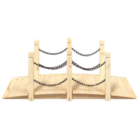 Tuinbrug met kettingrails 150x67x56 cm massief vurenhout 8720845754730 3