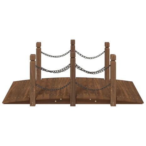 Tuinbrug met kettingrails 150x67x56 cm massief vurenhout 8720845754747 3
