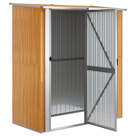 Tuinschuur 180,5x97x209,5 cm gegalvaniseerd staal bruin 8720286512753 4