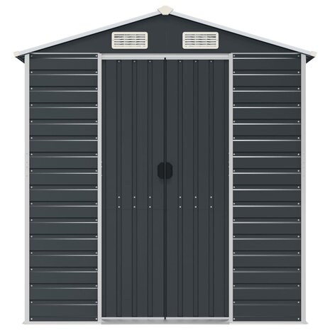 Tuinschuur 191x130x198 cm gegalvaniseerd staal antracietkleurig 8720845894542 4