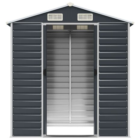 Tuinschuur 191x130x198 cm gegalvaniseerd staal antracietkleurig 8720845894542 5