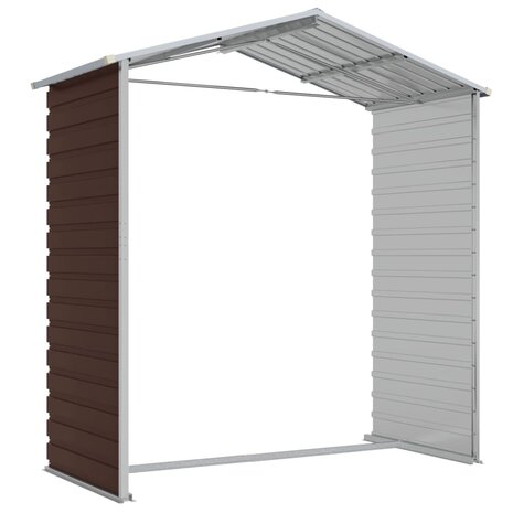 Tuinschuur 191x130x198 cm gegalvaniseerd staal bruin 8720845894658 9