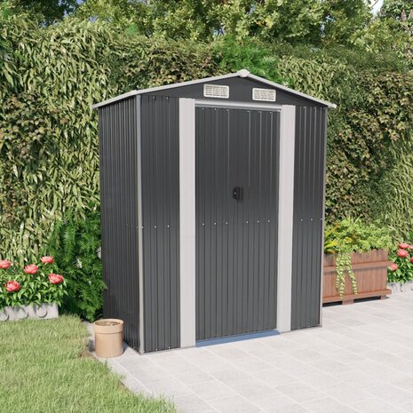 Tuinschuur 192x108x223 cm gegalvaniseerd staal antracietkleurig 8720287178200 1