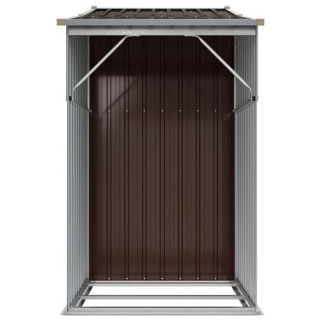 Tuinschuur 277x93x179 cm gegalvaniseerd staal bruin 8720845896782 5