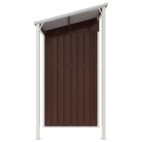Tuinschuur met verlengd dak 277x110,5x181 cm staal bruin 8720845888862 5