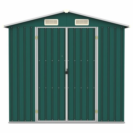 Tuinschuur 205x129x183 cm gegalvaniseerd staal groen 8719883811475 3