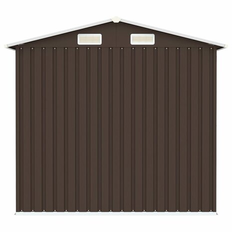 Tuinschuur 205x129x183 cm gegalvaniseerd staal bruin 8719883811505 4