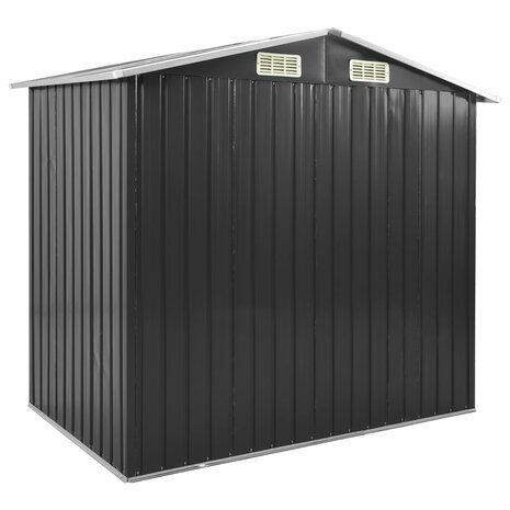 Tuinschuur met rek 205x130x183 cm ijzer antraciet 8719883757483 5