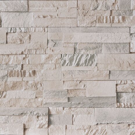 Behang 3D steen-look grijs en beige 8720845942892 2