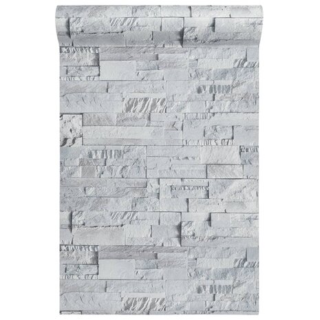 Behang 3D steen-look lichtgrijs 8720845942908 5