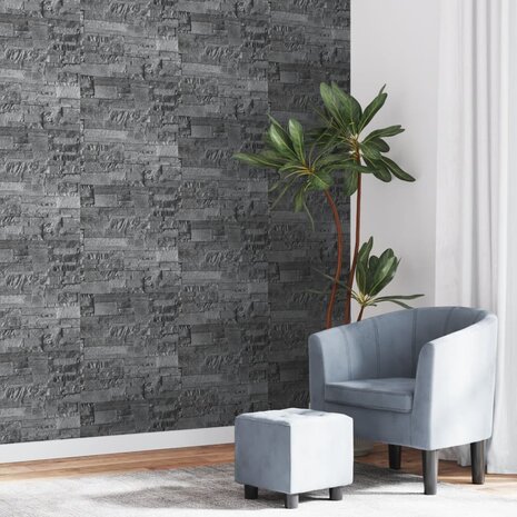Behang 3D steen-look zwart 8720845942915 1