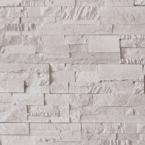 Behang 3D steen-look crèmekleurig 8720845942922 2